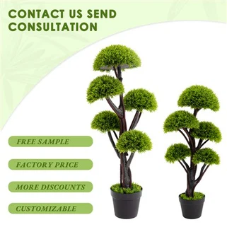Frumusețe artificială cu plante în conservă Bonsai